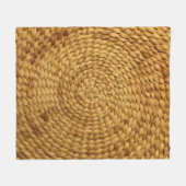 織りベース：テクスチャ付き茶色の真正性 フリースブランケット (正面(横))