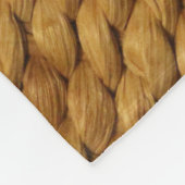 織りベース：テクスチャ付き茶色の真正性 フリースブランケット (角)