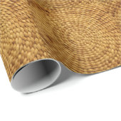 織りベース:テクスチャ付き茶色の真正性 ラッピングペーパー (ロールコーナー)