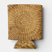 織りベース：テクスチャ付き茶色の真正性 缶クーラー (裏面)