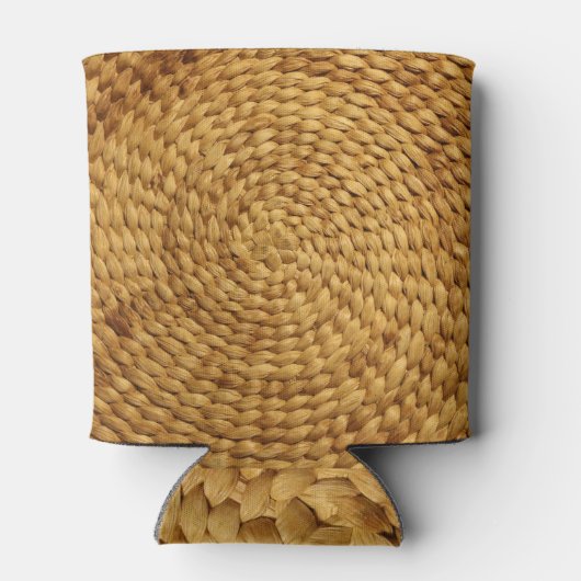 織りベース：テクスチャ付き茶色の真正性 缶クーラー (裏面)