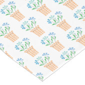 織りポットの青い花 ショートテーブルランナー (コーナー)