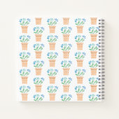 織りポットの青い花 ノートブック (裏面)