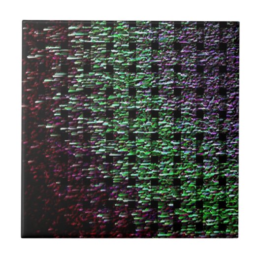 織りメタル紫グリーンタイル タイル (正面)