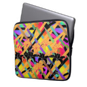 織り交ざる花模様 ラップトップスリーブ (正面左)