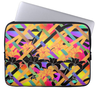 織り交ざる花模様 ラップトップスリーブ