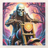 織り交ぜた枝を乗り越える ガラスコースター (正面)