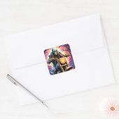 織り交ぜた枝を乗り越える スクエアシール (封筒)