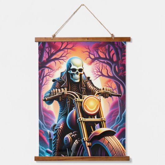 織り交ぜた枝を乗り越える 吊り下げ型タペストリー (正面)