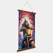 織り交ぜた枝を乗り越える 吊り下げ型タペストリー (傾斜あり)