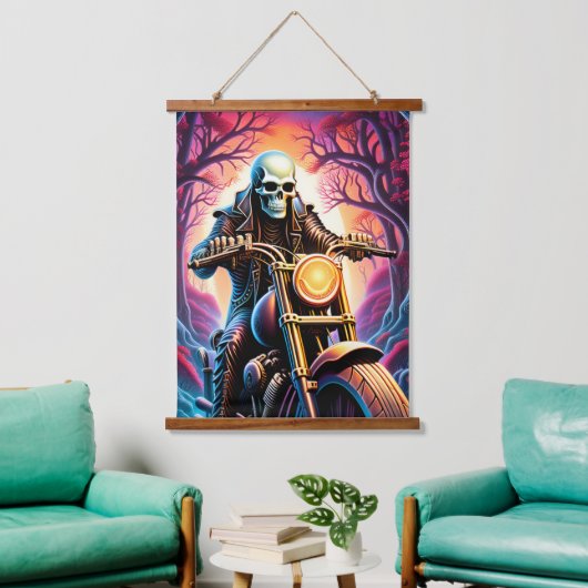 織り交ぜた枝を乗り越える 吊り下げ型タペストリー (リビング)