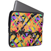  織り交ぜられた花柄 ラップトップスリーブ (正面右)