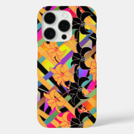  織り交ぜられた花柄 iPhone 16 PROケース