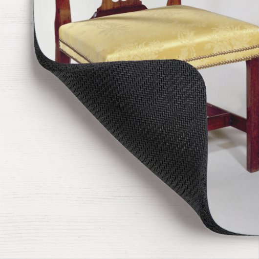 織り交ぜられたsplatの背部が付いている椅子を、食事します マウスパッド (コーナー)