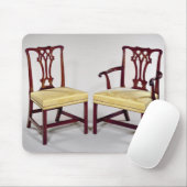 織り交ぜられたsplatの背部が付いている椅子を、食事します マウスパッド (マウス)