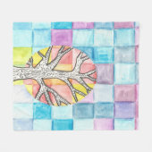 織り夕日 フリースブランケット (正面(横))