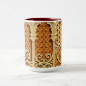 織り成されたイスラムのテクスチャ | シネマティックアーストーンマグ マグカップ (中央)