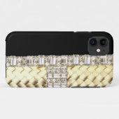 織り方及びラインストーンのIPhoneエレガントな金属5の場合 Case-Mate iPhoneケース (裏面(横))