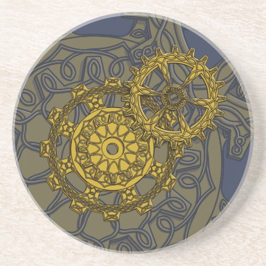 織り時計仕掛けコースター コースター (正面)