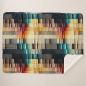 織り模様のブランケスタイリッシュット シェルパブランケット (正面(横))