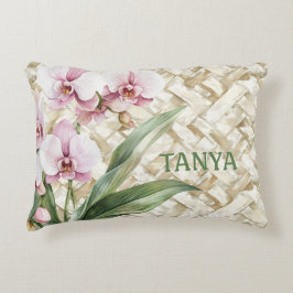 織り模様の蘭 アクセントクッション