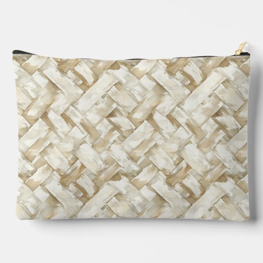 織り模様の蘭 | 化粧 アクセサリーポーチ (裏面)