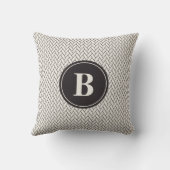 織り模様モノグラム クッション (裏面)