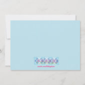 織り機の女の子の誕生日招待状 招待状 (裏面)