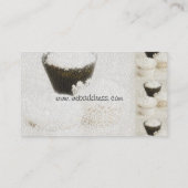 織り目加工のカップケーキの名刺 名刺 (裏面)