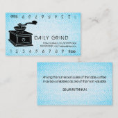 織り目加工の一見のコーヒー豆挽器/ロイヤリティの穿孔器 ロイヤリティカード (正面/裏面)