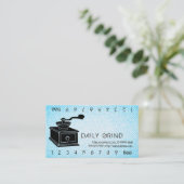 織り目加工の一見のコーヒー豆挽器/ロイヤリティの穿孔器 ロイヤリティカード (スタンド正面)