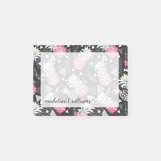 織り目加工の三角形のパイナップルパターン ポストイット (正面)