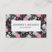 織り目加工の三角形のパイナップルパターン 名刺 (正面)