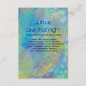 織り目加工の星のバーのバルミツワーの披露宴カード エンクロージャーカード (正面)