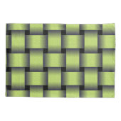 織り緑 枕カバー (裏面-左)