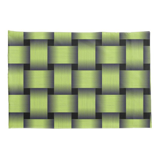 織り緑 枕カバー (裏面-右)