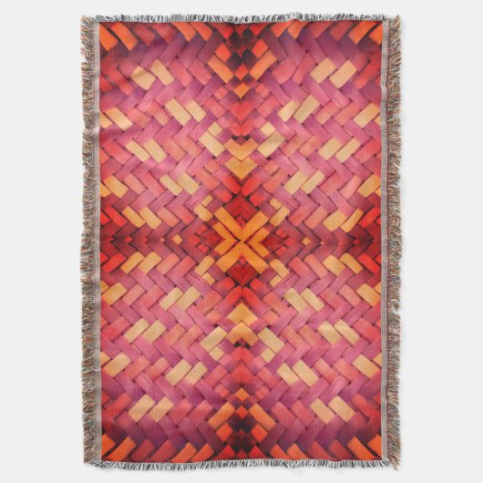 織り調和パターンブランケット スローブランケット (正面縦)