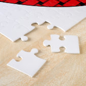 織り赤いハート ジグソーパズル (側面)