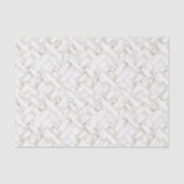 織り込まれた白いバスケット織り ウェディング 薄葉紙 (正面)