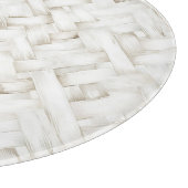 織り込まれた白いバスケット織り ブライダルシャワー カッティングボード (角)