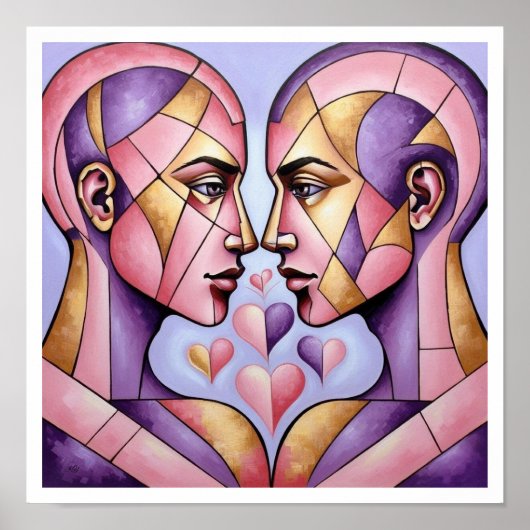 織り込みハート ポスター (正面)