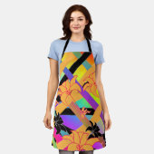 織り込みフローラ エプロン (着用した状態)