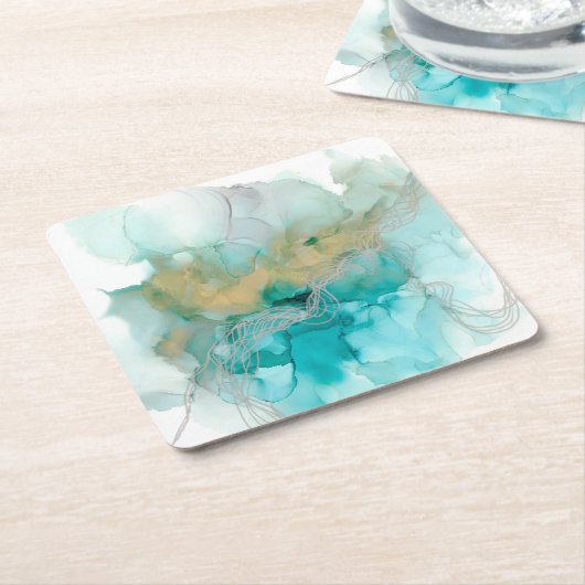 織り込み冶金 スクエアペーパーコースター (アングル)