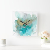 織り込み冶金 スクエア壁時計 (ホーム)