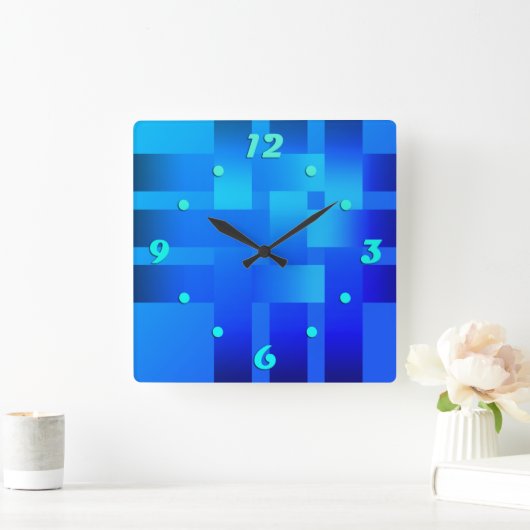 織り,リボン,サテンの正方形の壁時計 スクエア壁時計 (ホーム)