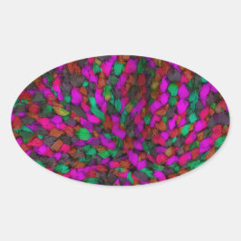 織る 楕円形シール