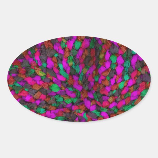 織る 楕円形シール (正面)