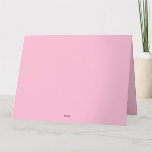 織エレガント柄、ピンクハート母の日 カード (裏面)