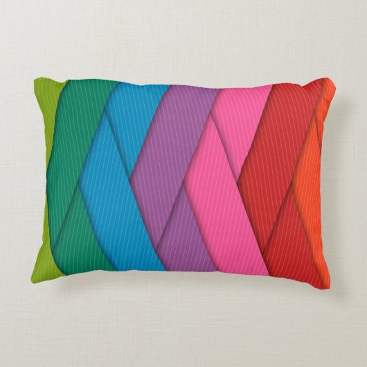 織カラフルりリボン枕 アクセントクッション (裏面)