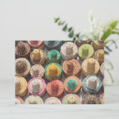 織カラフルり帽子 サンキューカード (スタンド正面)